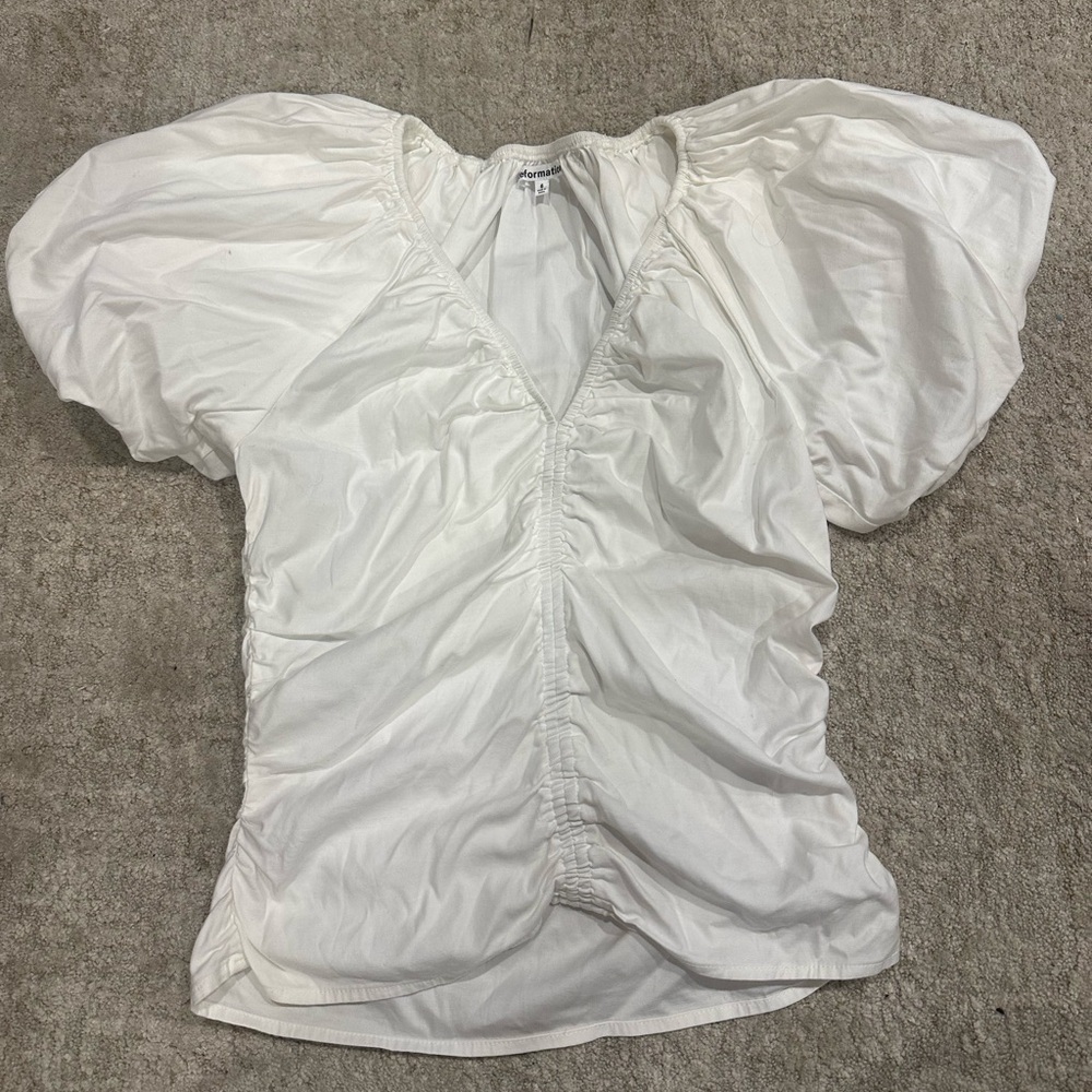 Reformation Sonny Top - white size 6 A - Picture 4 of 7